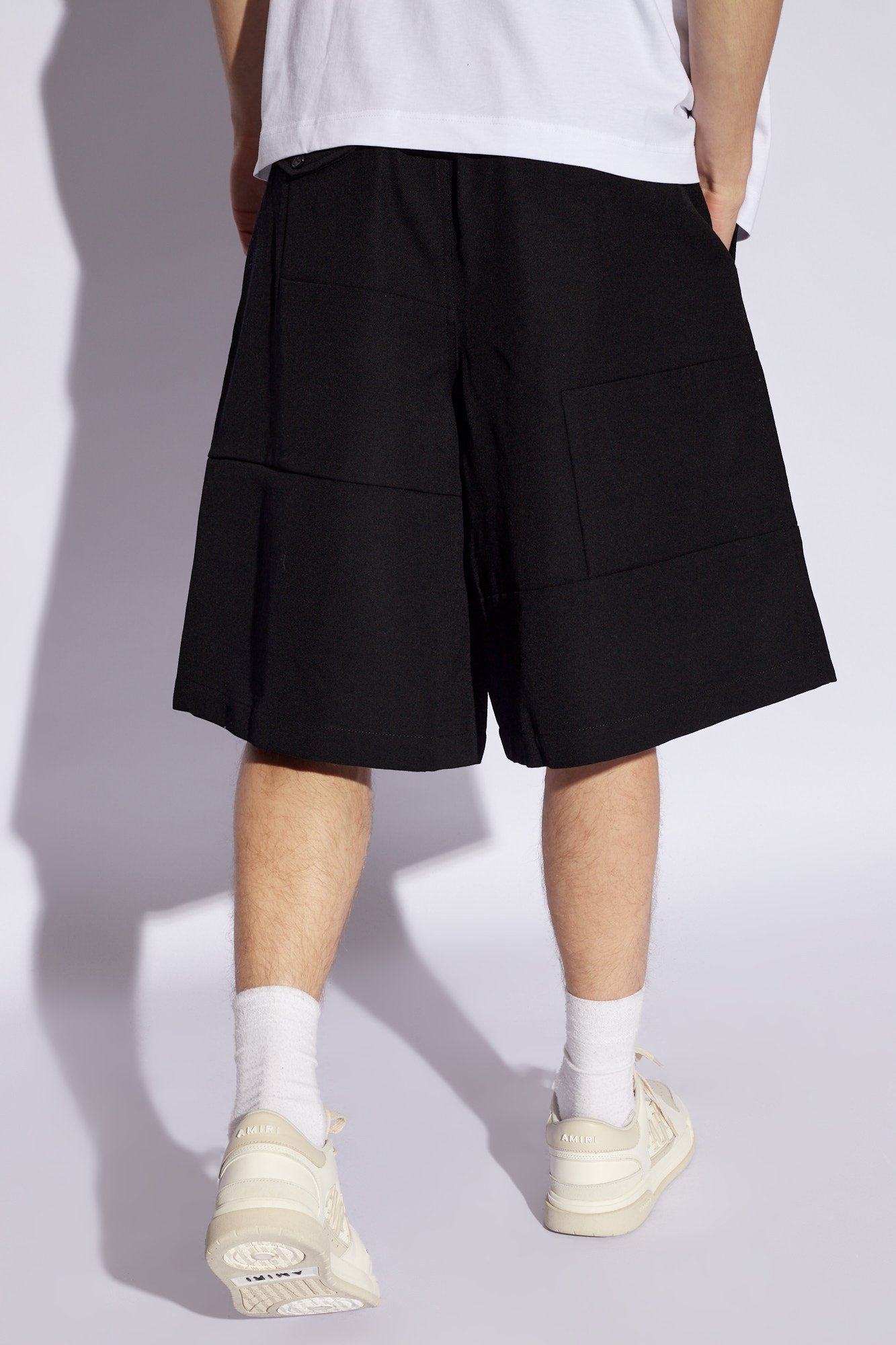 パンツ \"Comme des Garcons\"wool baggy shorts Brushed Wool Shorts in Off-White – SVRN